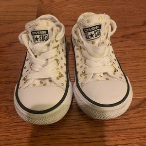 Converse AllStar - gold polka dot sz 5